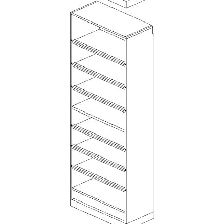 Salt Oak 30" Shelf Cabinet (5 adj shelves)